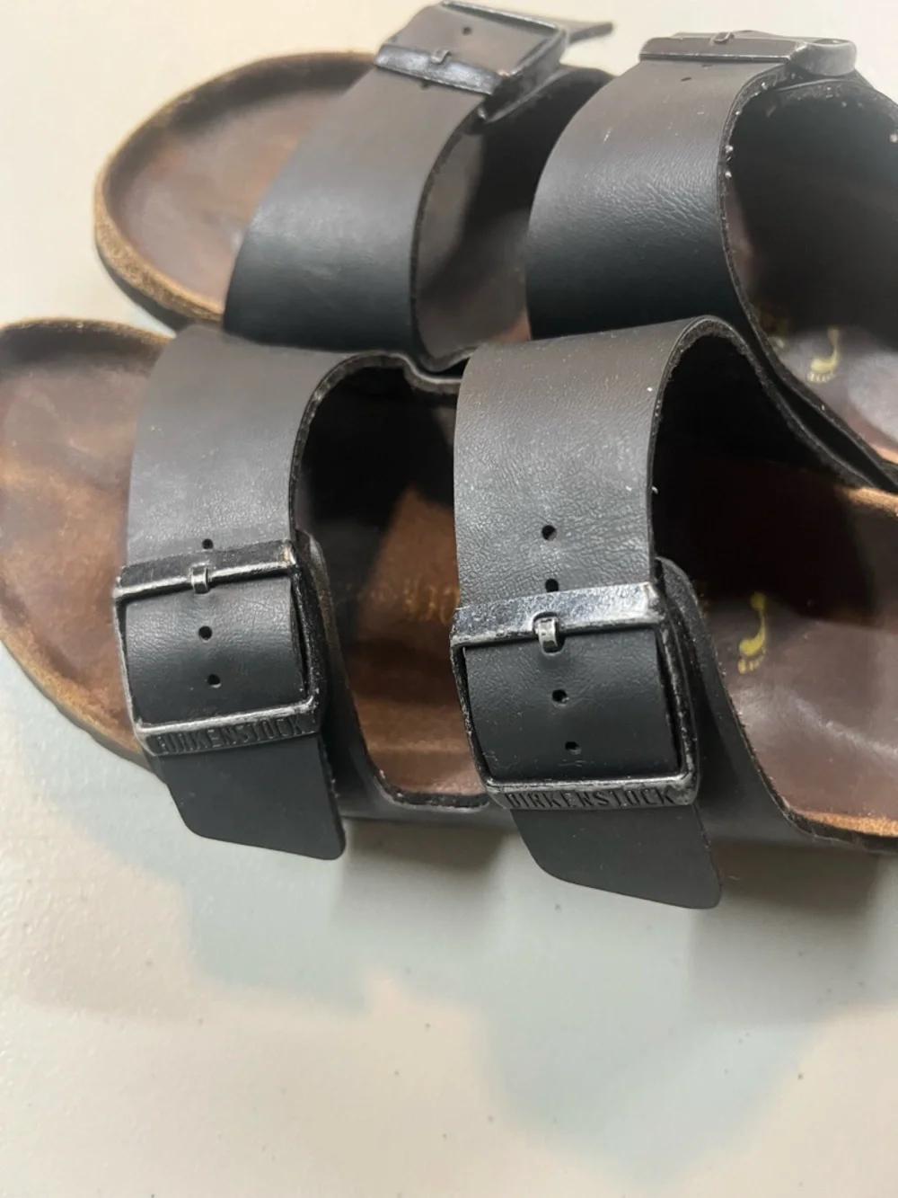 Birkenstock Arizona Black Sandals Women’s 37 EU 240 Leather Cork Footbed - Picture 4 of 10